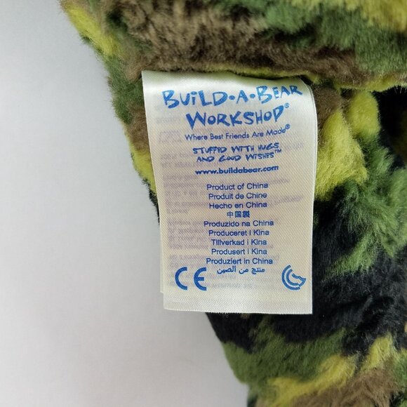 Build a Bear Camouflage Army Military Teddy Bear Plush Green Brown 16" BABW - Picture 7 of 10